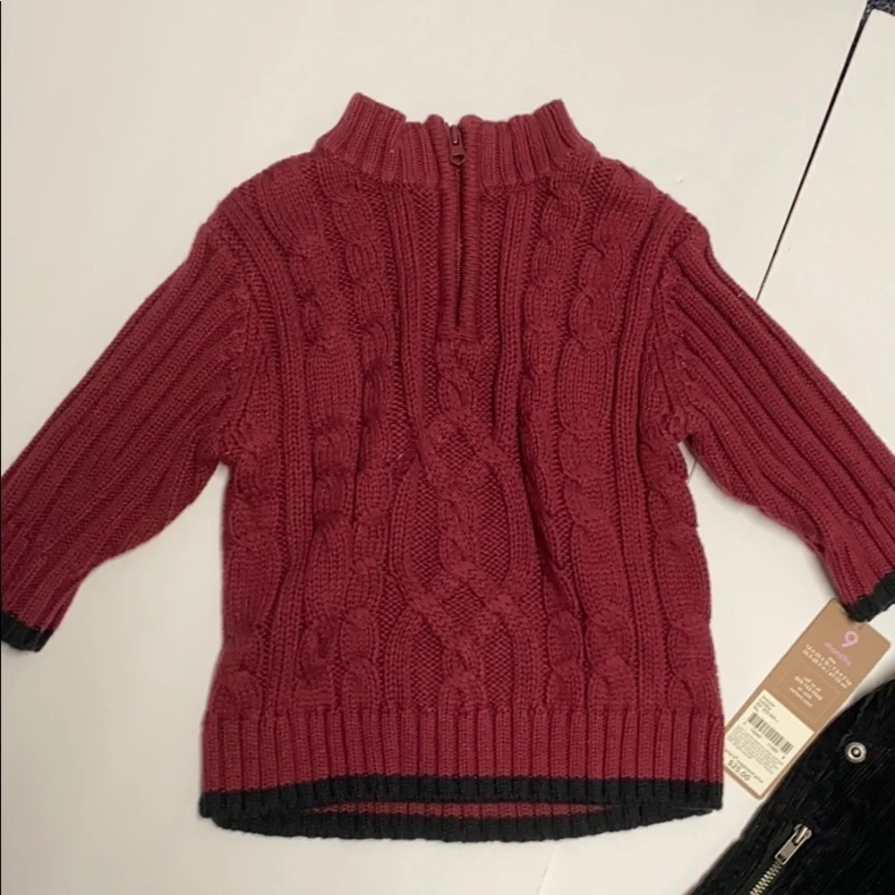 NWT CARTERS holiday boys sweater and curdory pants